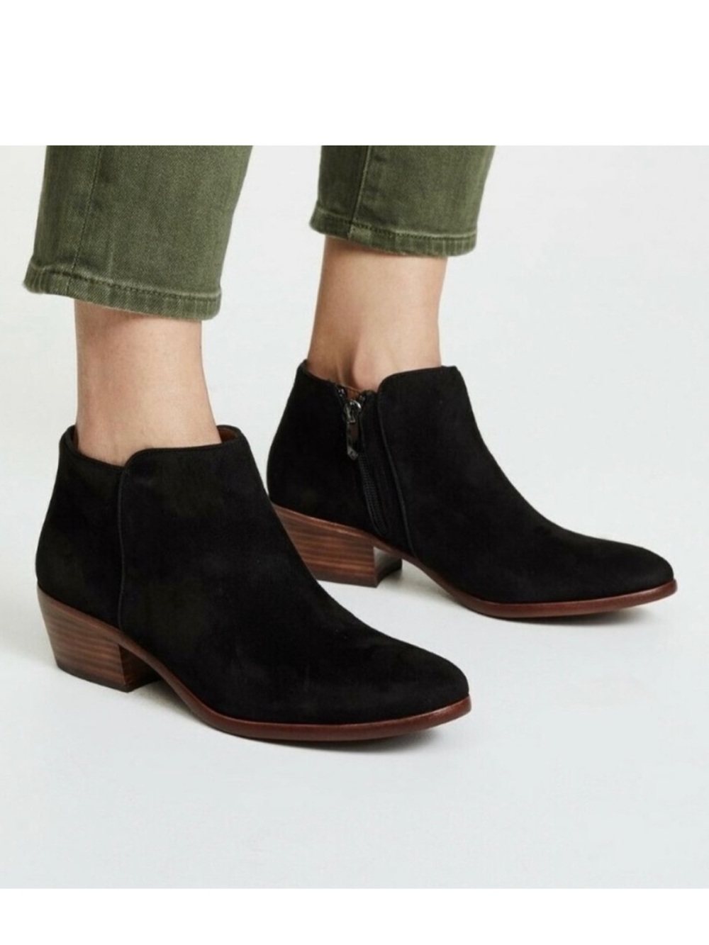 Lucky Brand Fenley Side Zip Black Suede Chukka Boots size 8
